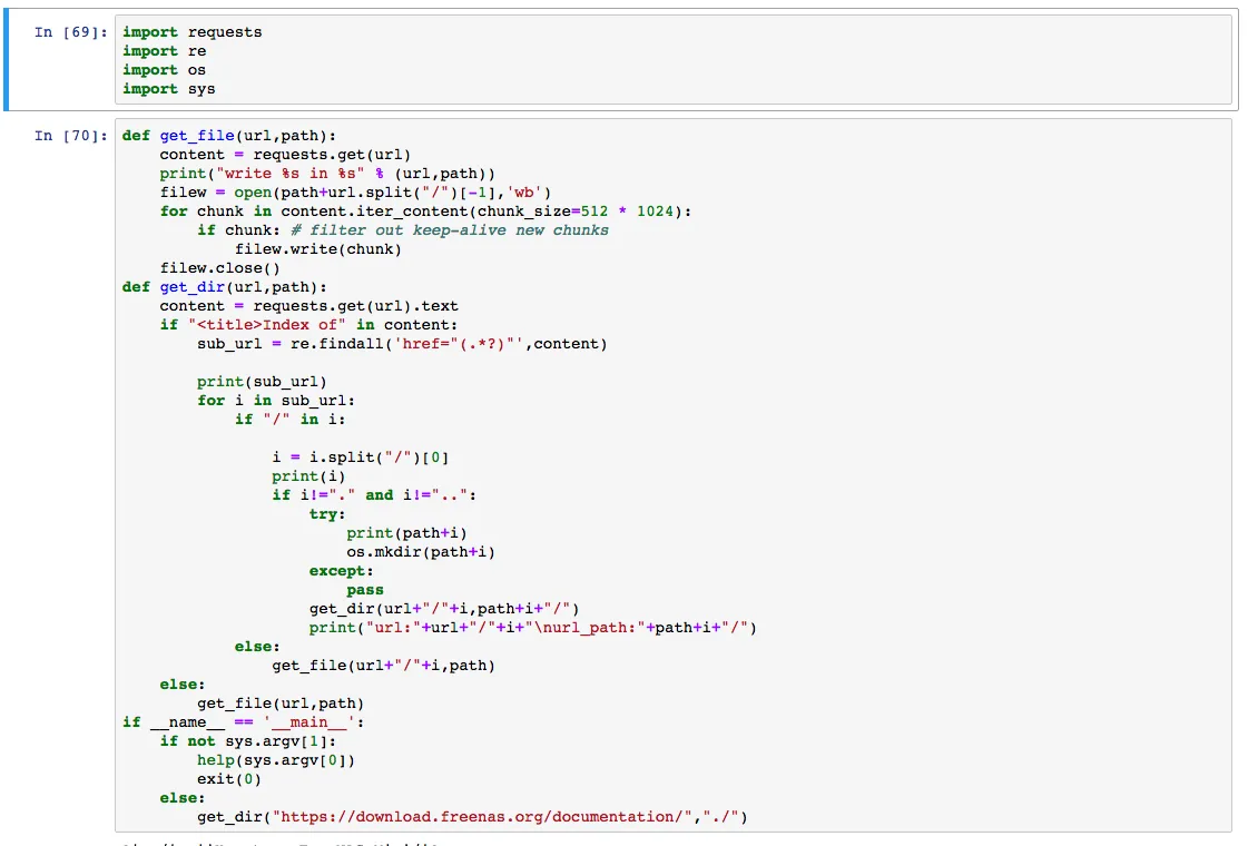 Recursively download files python