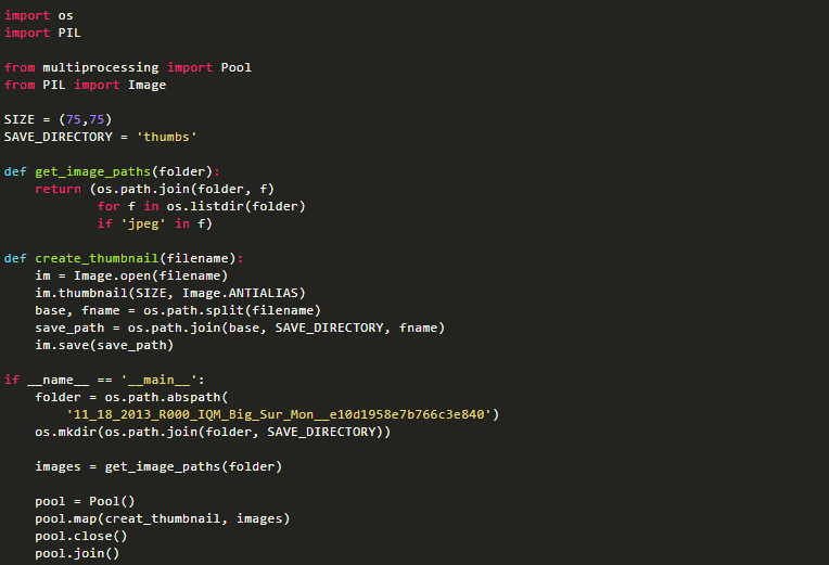 Parallelism in One Line of Python Code