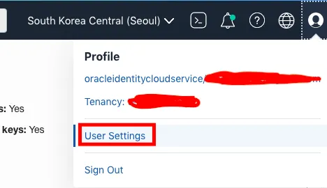 oracle_user_setting