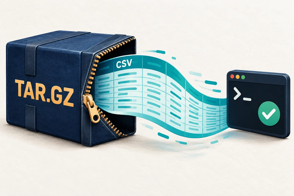 用 Python 直接读取 tar.gz 中的 CSV：免解包统计与错误检查